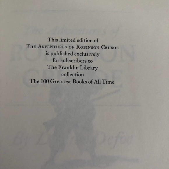 Robinson Crusoe by Daniel Defoe Limited Edition Leather Bound - Picture 5 of 5